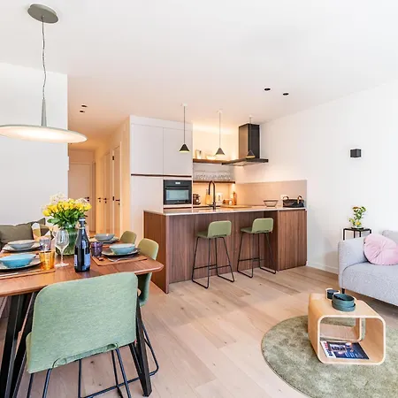 Апартаменты Near Dunes And In Zeedijk, Cleaning Included Коксейде